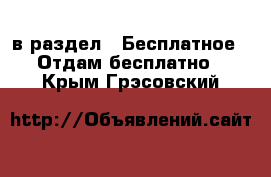  в раздел : Бесплатное » Отдам бесплатно . Крым,Грэсовский